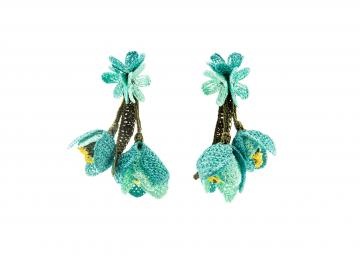 Pendientes Tulipanes Turquesa Verbena Madrid Mine Croche Ganchillo 1 Scaled