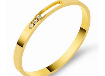 Pulsera Esclava De Acero Inoxidable Con Circonias